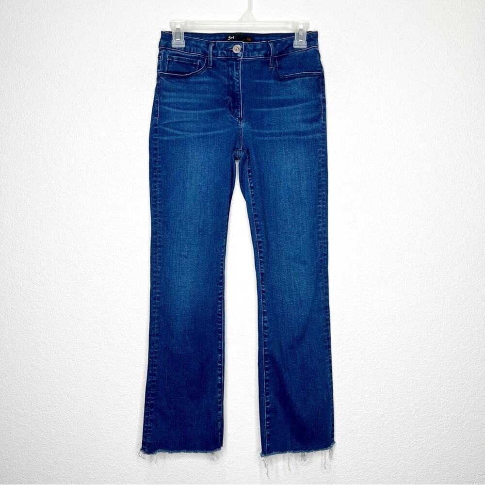 3x1 W25 Midway Crop Raw Hem Kick Bootcut Jeans Atoms 27
